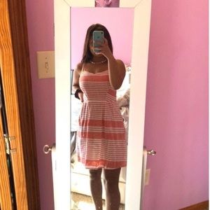 Peach and White Sun dress